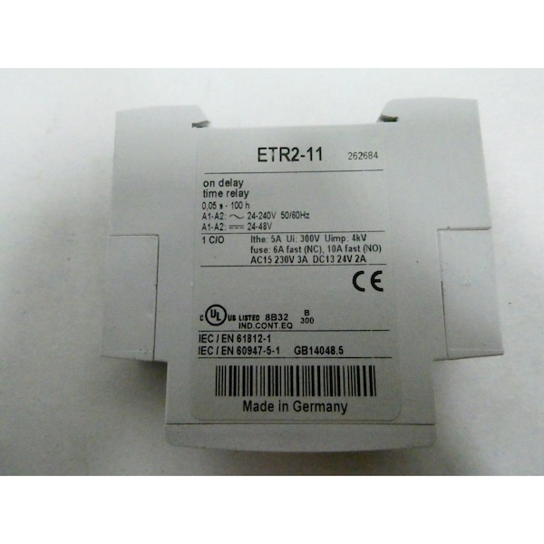 Retardo de tiempo del relevador Eaton 0.5SEC-1000HR 24-240V-AC 24-48V-DC - ETR2-11