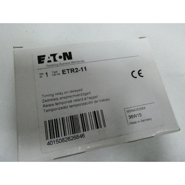 Retardo de tiempo del relevador Eaton 0.5SEC-1000HR 24-240V-AC 24-48V-DC - ETR2-11