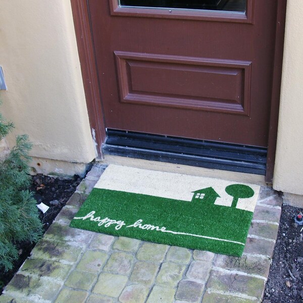 Rubber-Cal "Happy Home" Country Door Mat, 18 by 30-Inch - 10-106-024