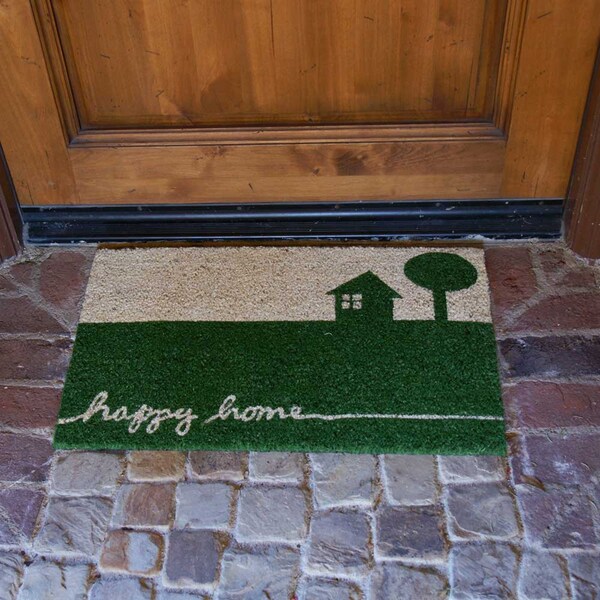 Rubber-Cal "Happy Home" Country Door Mat, 18 by 30-Inch - 10-106-024