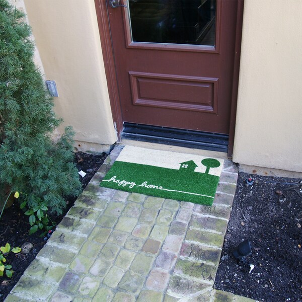 Rubber-Cal "Happy Home" Country Door Mat, 18 by 30-Inch - 10-106-024