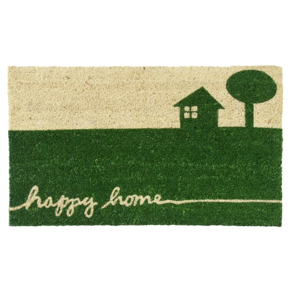 Rubber-Cal "Happy Home" Country Door Mat, 18 by 30-Inch - 10-106-024