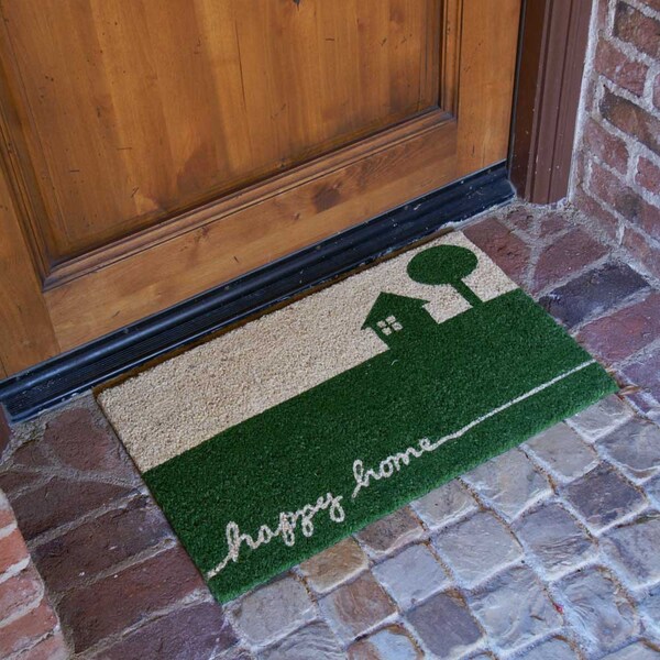 Rubber-Cal "Happy Home" Country Door Mat, 18 by 30-Inch - 10-106-024