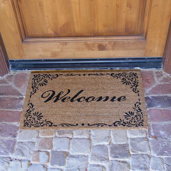 Rubber-Cal "Classic American Welcome Mat" Coir Matting, 18 by 30-Inch - 10-106-018