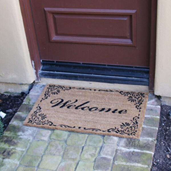 Rubber-Cal "Classic American Welcome Mat" Coir Matting, 18 by 30-Inch - 10-106-018