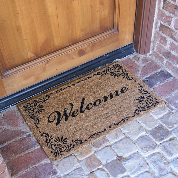 Rubber-Cal "Classic American Welcome Mat" Coir Matting, 18 by 30-Inch - 10-106-018