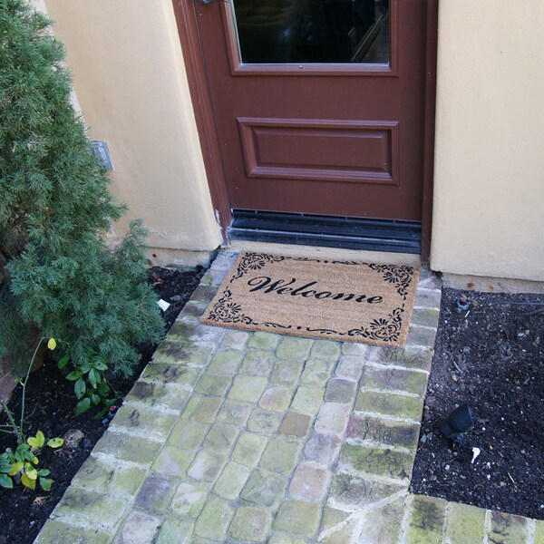 Rubber-Cal "Classic American Welcome Mat" Coir Matting, 18 by 30-Inch - 10-106-018