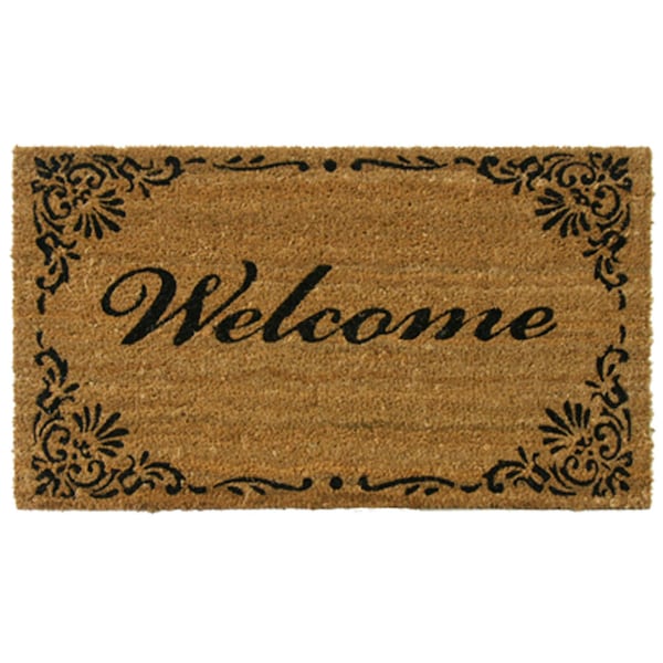 Rubber-Cal "Classic American Welcome Mat" Coir Matting, 18 by 30-Inch - 10-106-018