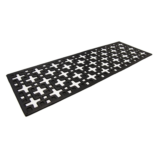 Rubber-Cal 6- Piece Stars Step Mat Rubber Stair Treads, 9.75 by 29.75-Inch, Black - 10-104-000-6PK