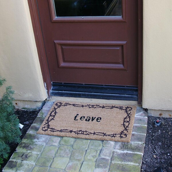 Rubber-Cal Leave Unwelcome Mats, 18 x 30-Inch - 10-106-059