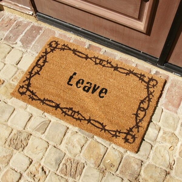 Rubber-Cal Leave Unwelcome Mats, 18 x 30-Inch - 10-106-059