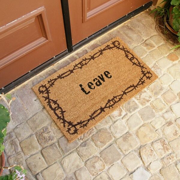 Rubber-Cal Leave Unwelcome Mats, 18 x 30-Inch - 10-106-059