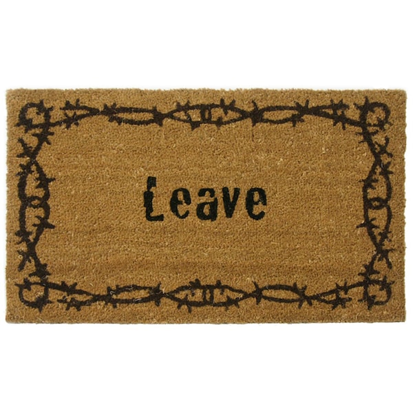Rubber-Cal Leave Unwelcome Mats, 18 x 30-Inch - 10-106-059
