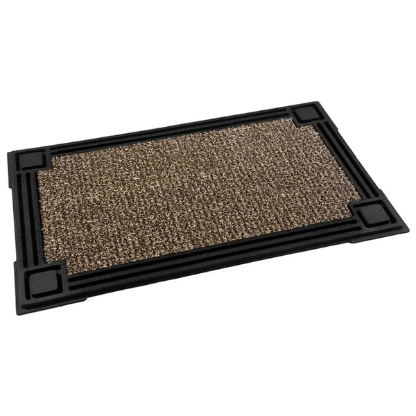Form & Function GrassWorx Clean Machine 18 in. W X 30 in. L Black/Brown Astroturf Door Mat - 10374050