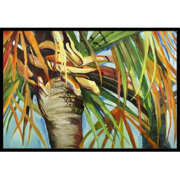 Carolines Treasures Carolines Treasures JMK1129MAT Orange Top Palm Tree Indoor & Outdoor Mat; 18 x 27 in. - JMK1129MAT