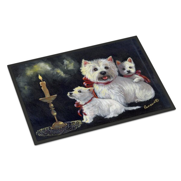 Carolines Treasures 18 x 27 in. Westie Westies Aglow Indoor or Outdoor Mat - CA72718