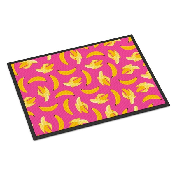 Carolines Treasures Bananas on Pink Indoor or Outdoor Mat, 18 x 27 in. - BB5140MAT