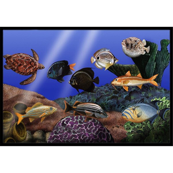 Carolines Treasures Undersea Fantasy 1 Indoor and Outdoor Mat- 24 x 36 in. - PTW2028JMAT