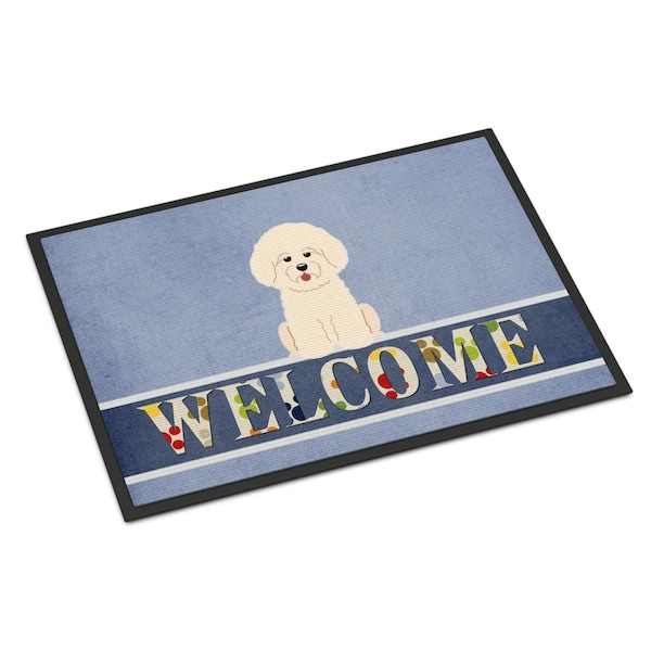 Carolines Treasures 18 x 27 in. Bichon Frise Welcome Indoor or Outdoor Mat - CA71003