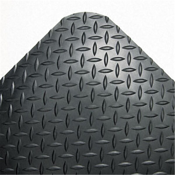 Crown Industrial Deck Plate Antifatigue Mat- Vinyl- 36 x 60- Black - CD0035DB