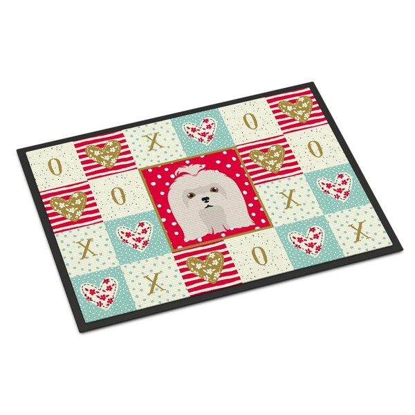 Carolines Treasures 24 x 36 in. Maltese Love Indoor or Outdoor Mat - CK5217JMAT