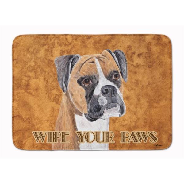 Carolines Treasures Boxer Wipe your Paws Machine Washable Memory Foam Mat - SC9121RUG