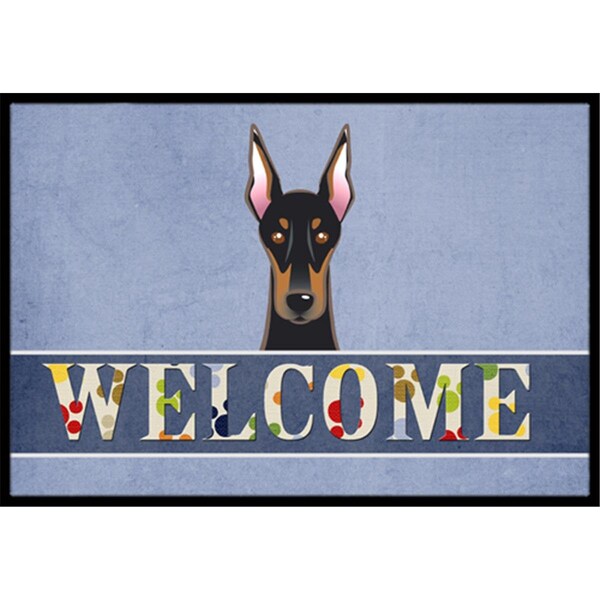 Carolines Treasures Doberman Welcome Indoor & Outdoor Mat, 24 x 36 in. - CA77292