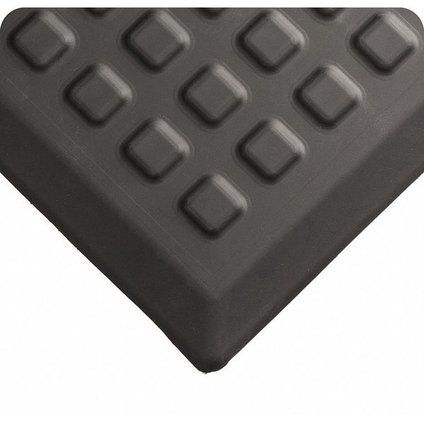 Wearwell Antifatigue Mat, 5 ft. L x 2 ft. W, 5/8" Thickness, Urethane, Square Grid, Black - 502