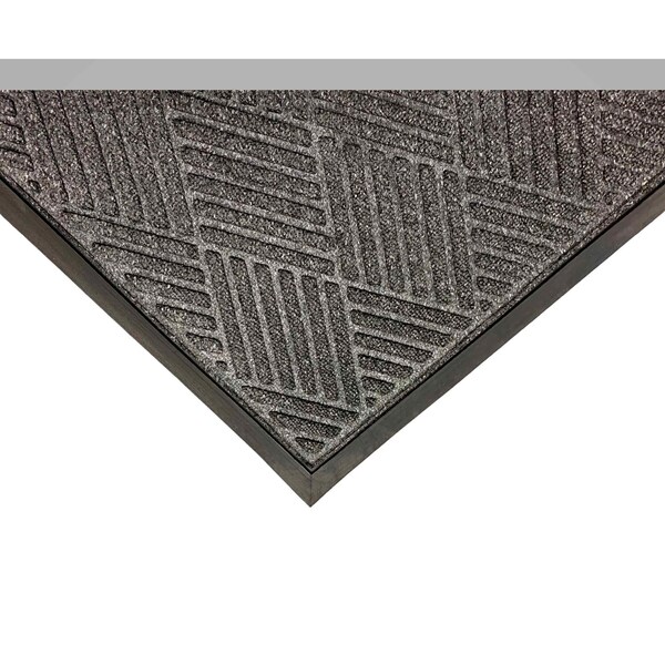 Rhino Mats Opus Entrance Mat, Polypropylene/Rubber, 3/8" Thick, Charcoal, 4 ft W x 6 ft L - OPUS-4872CH