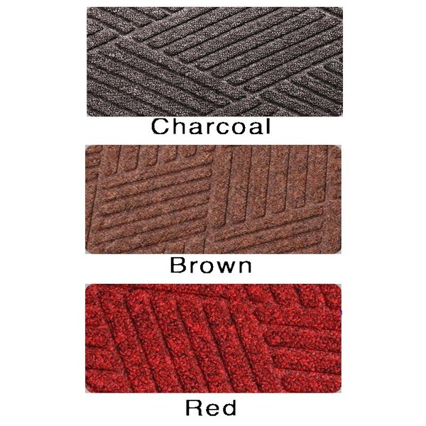 Rhino Mats Opus Entrance Mat, Polypropylene/Rubber, 3/8" Thick, Charcoal, 4 ft W x 6 ft L - OPUS-4872CH