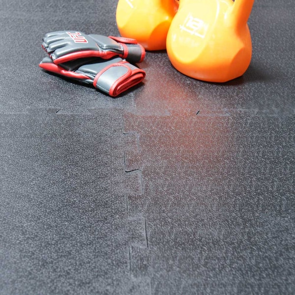 Rubber-Cal Armor-Lock Interlocking Rubber Mat, , PK4, 4 PK - 03-212-WBK-4