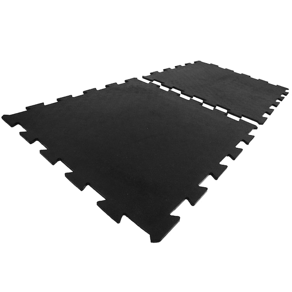 Rubber-Cal Armor-Lock Interlocking Rubber Mat, , PK4, 4 PK - 03-212-WBK-4