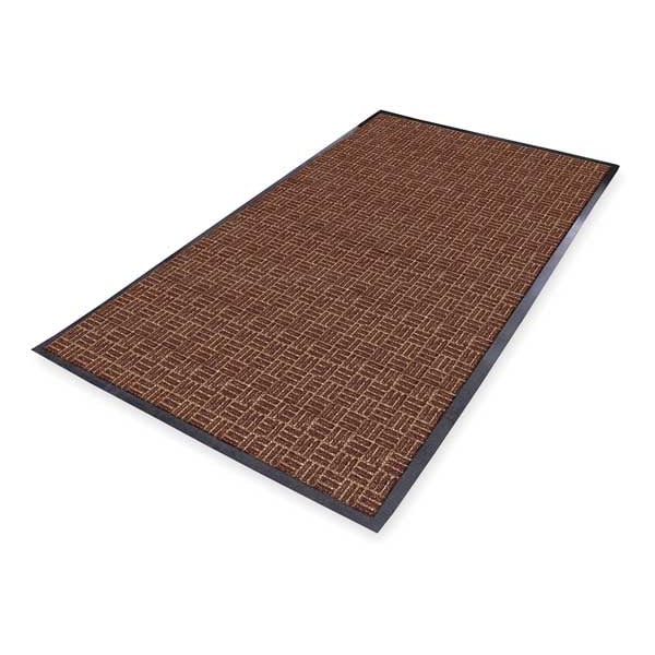 Notrax Entrance Mat, Polypropylene, 3/8 in Thick, Brown, 3 ft W x 5 ft L - 167S0035BR