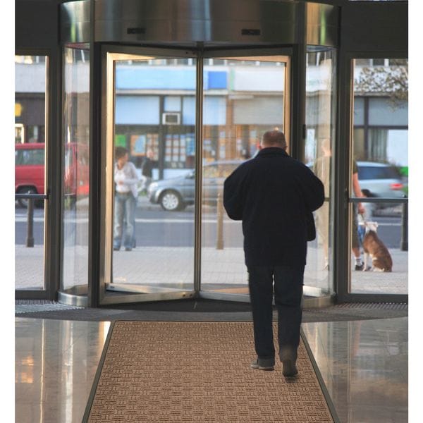 Notrax Entrance Mat, Polypropylene, 3/8 in Thick, Brown, 3 ft W x 5 ft L - 167S0035BR