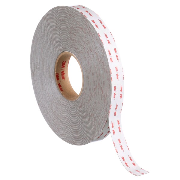 Vhb Tape, 25mil, 1 in x 36 yd, Paper Lined, Gray - RP+060GP