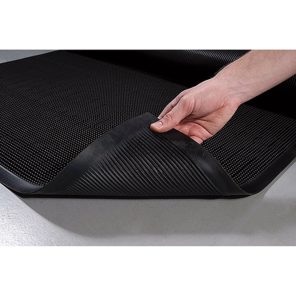 Crown Matting Technologies Floor Mat, 0.63" Thick, Black, 24 in W x 32 in L - MASR42BK
