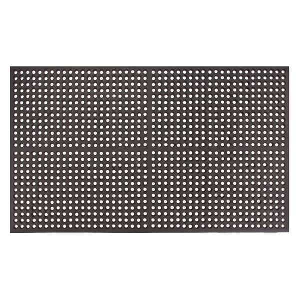 Apache Mills Drainage Mat, 1/2", Black, 3 x 5, Drainage Holes, 3 ft. W x 5 ft. L - 3907609203X5