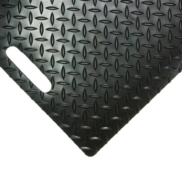 Rhino Mats Black Fusebox Safety Mat, 1/4" Thick, Diamond, Rubber - FBS-2436-436