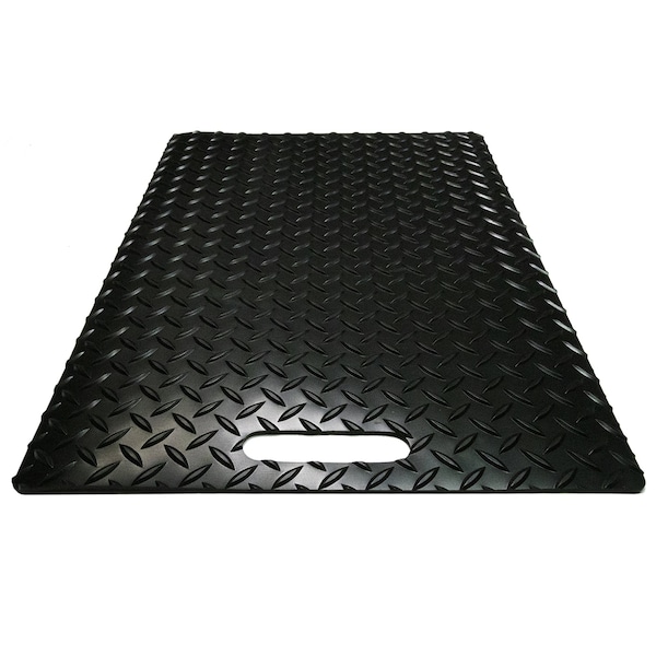 Rhino Mats Black Fusebox Safety Mat, 1/4" Thick, Diamond, Rubber - FBS-2436-436