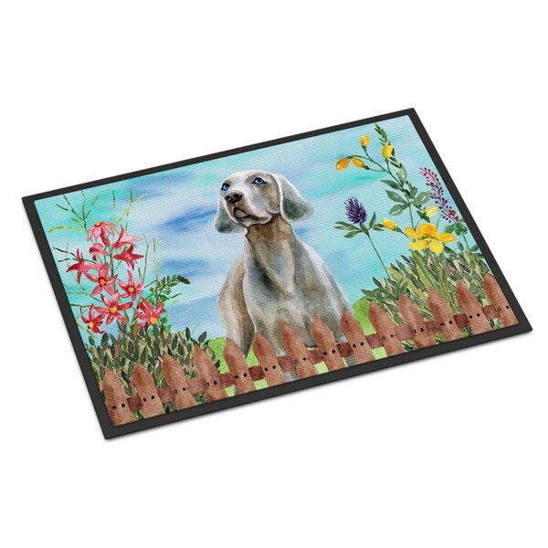 Carolines Treasures Weimaraner Spring Indoor or Outdoor Mat - 24 x 36 in. - CK1236JMAT