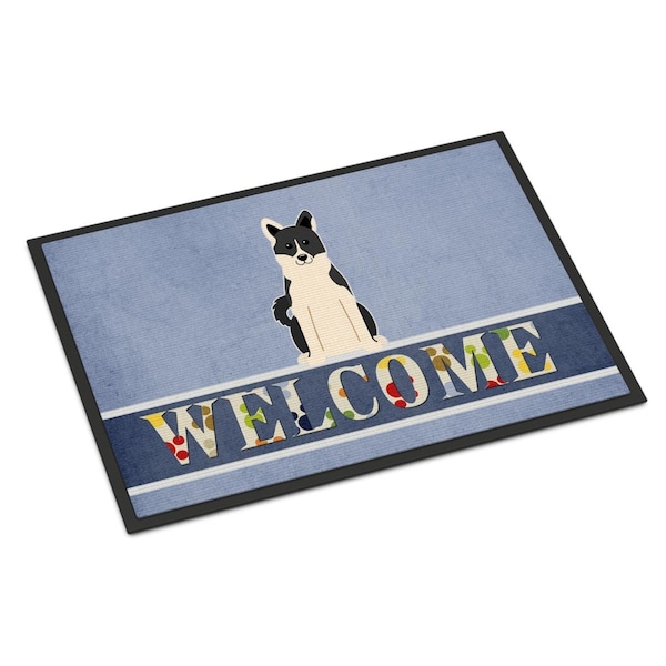 Carolines Treasures 18 x 27 in. Russo-European Laika Spitz Welcome Indoor or Outdoor Mat - BB5610MAT