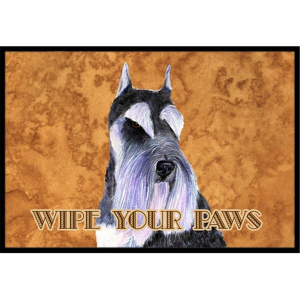 Carolines Treasures 24 x 36 In. Schnauzer Wipe Your Paws Indoor Or Outdoor Mat - SS4900JMAT