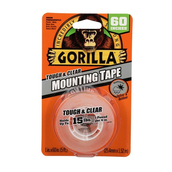 Gorilla Glue Gorilla 60 in. L X 1 in. W Double-Sided Mounting Tape - 6065003