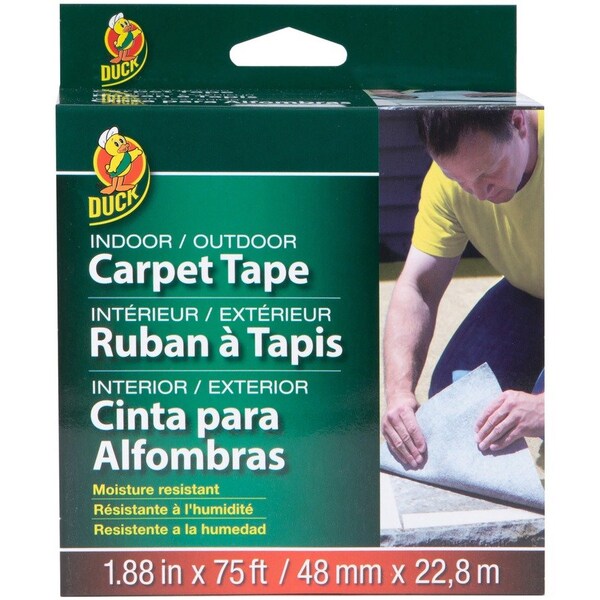 Duck Brand Carpet Tape, Indoor/Outdoor, White - DUC286372
