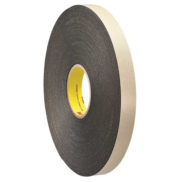 3M Double-Sided Foam Tape, 1 in W, 36 yd L, 1/16 in, Polyethylene Foam, Double-Sided - 4496