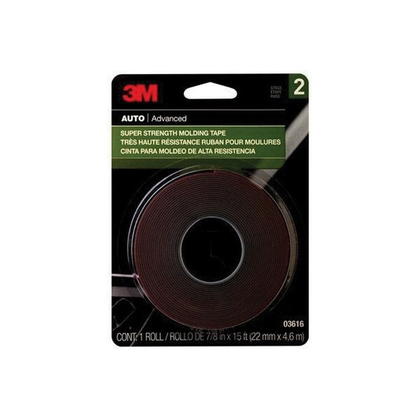 3M 3M Super Strength Molding Tape, 03616, 7/8 in x 15 ft - 7000000532