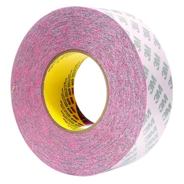 3M Film Tape, 2 in W, 60 yd L, 1 mil, Paper, Double-Sided - 469