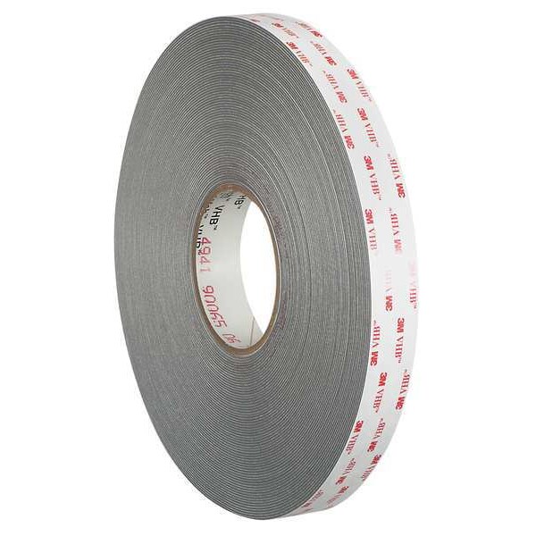 3M Double-Sided Foam Tape, 1/2 in W, 36 yd L, 1/32 in, Acrylic Foam, Double-Sided - 4941