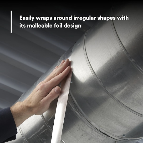 3M Self Wound Foil Tape, 3 in x 60 yd, Silver - 34383