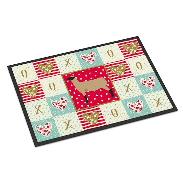 Carolines Treasures 24 x 36 in. Hampshire Down Sheep Love Indoor or Outdoor Mat - CK5403JMAT